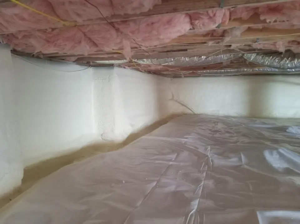 Crawl space encapsulation with closed-cell spray foam for Spray Foam Roofing in Albertville